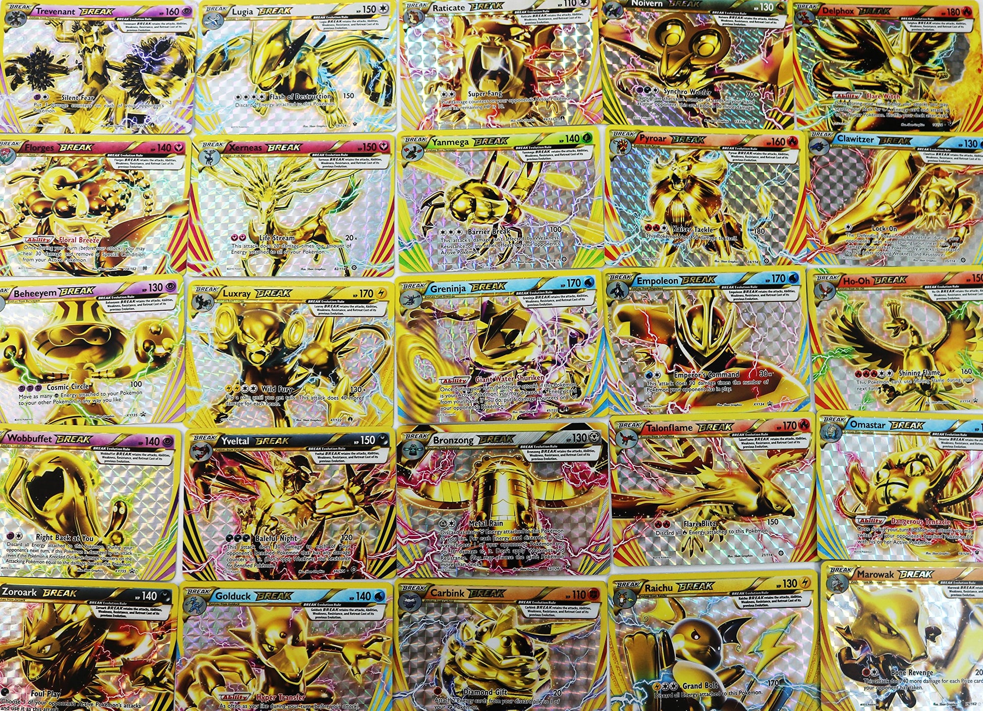 5 Pokemon Break Cards Lot