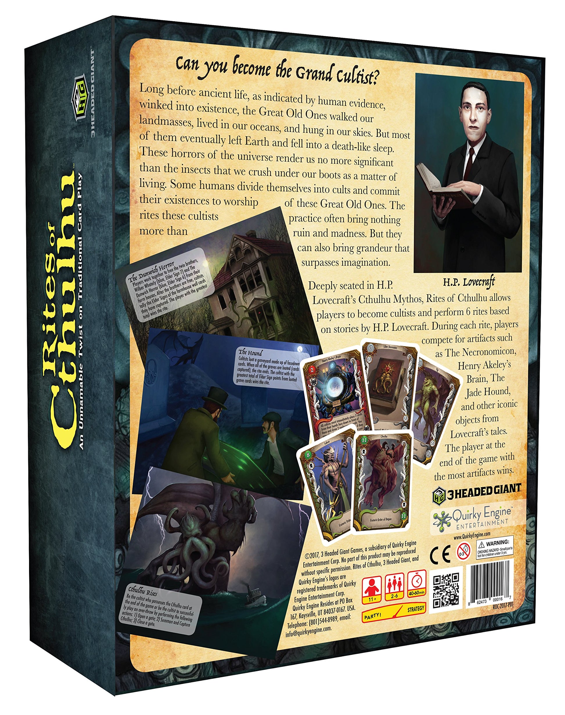 Quirky Engine Entertainment Rites of Cthulhu The Game - Fantasy Card Game Based On H.P. Lovecraft Stories - Featuring Characters from The Cthulhu Work