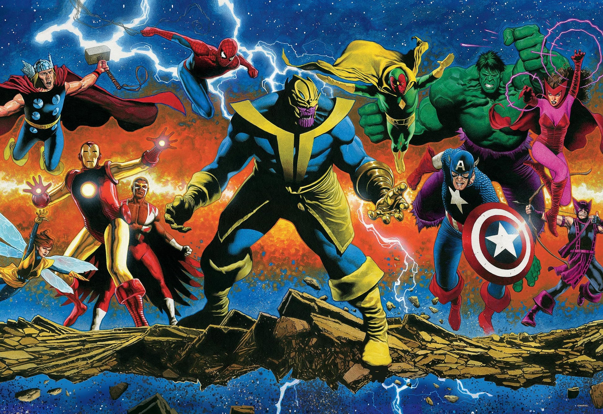 Buffalo Games - Silver Select - Marvel - Thanos Legacy #1-2000 Piece Jigsaw Puzzle for Adults -Challenging Puzzle Perfect for Game Nights - Finished