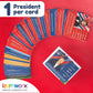 US Presidents for Kids Flash Cards -46 President Cards -Learn Presidents of The USA -Includes US Presidents Party & Vice President Facts -Gift - Ages