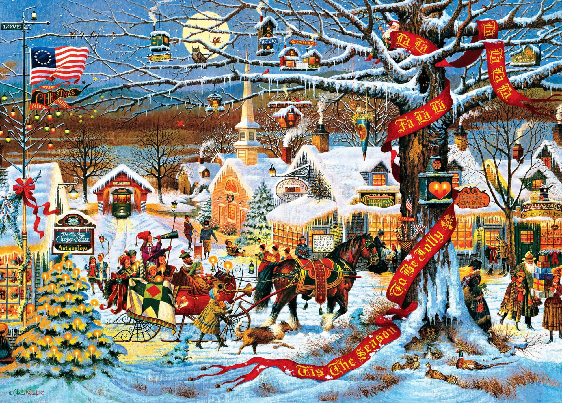 Buffalo Games - Charles Wysocki Small Town Christmas - 1000 Piece Puzzle