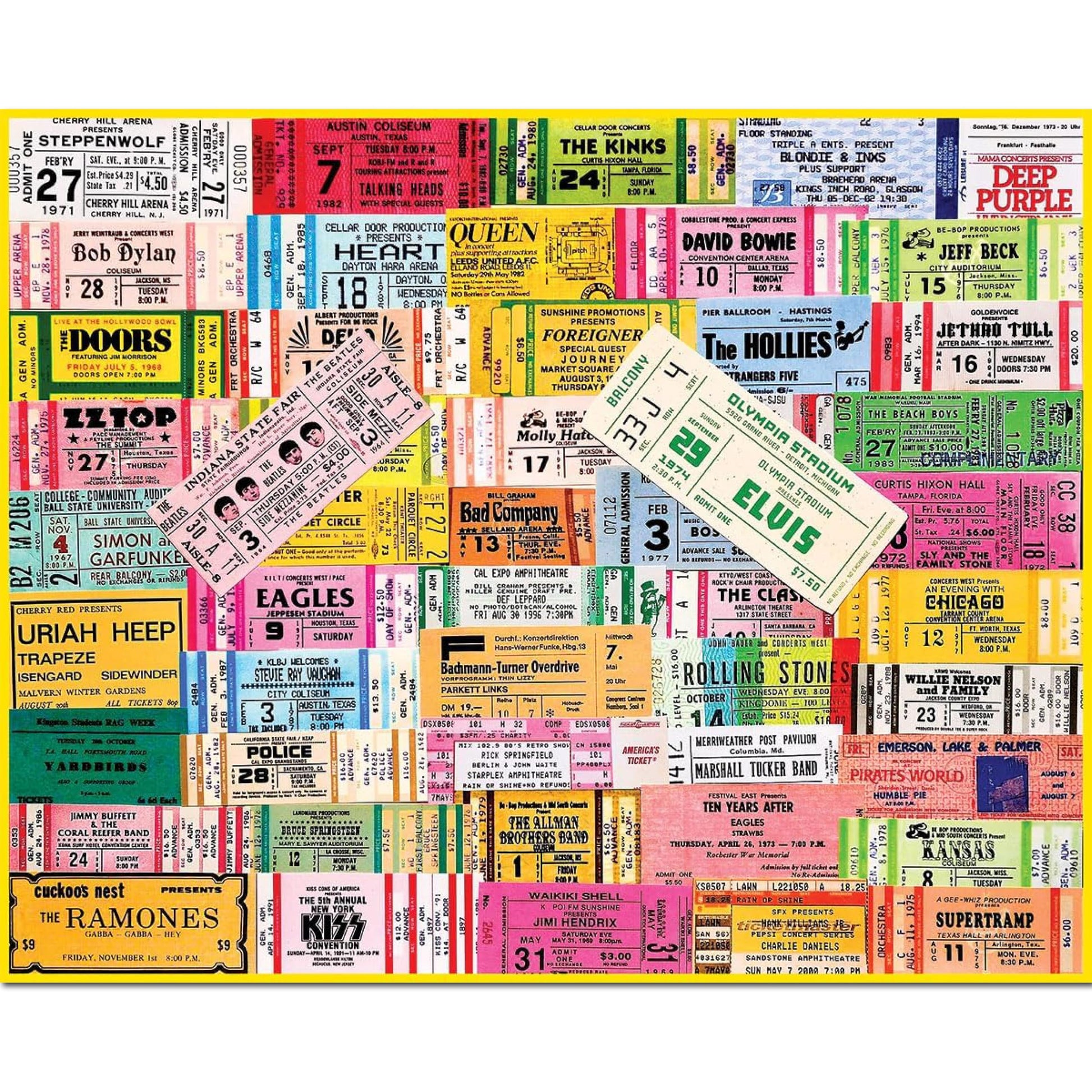 White Mountain 1000 Piece Jigsaw Puzzle Iconic Music, Concert Tickets