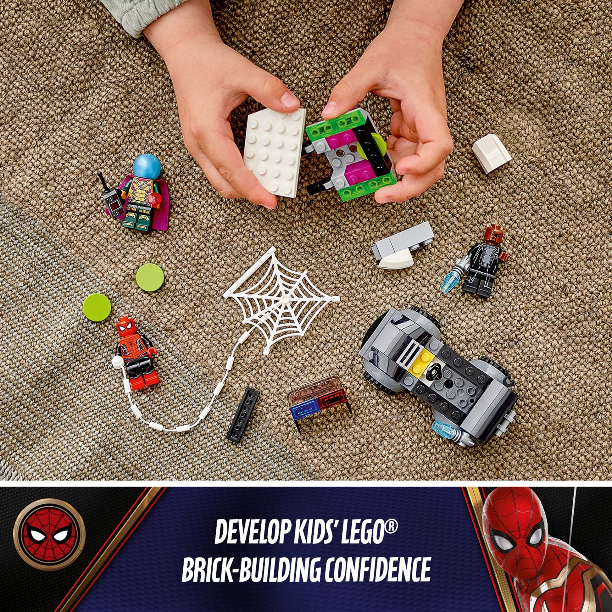LEGO Marvel Spider-Man vs. Mysterio’s Drone Attack 76184 Building Kit (73 Pieces)