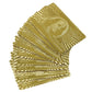 Rok 24K Gold 100 Dollar Bill Foil Flexible Water Resistant Plastic 52 Poker Playing Cards Deck for Table Game
