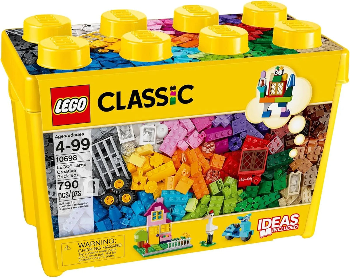 LEGO Classic Large Creative Brick Box 10698 Building Set, Toy Storage Solution for Home or Classrooms, Interactive Building Toy for Kids, Boys,