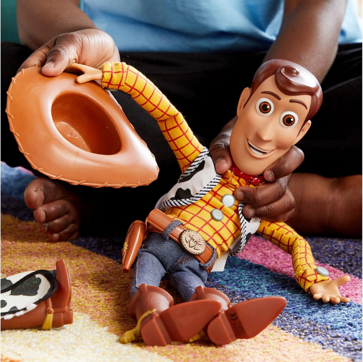 Disney Store Official Sheriff Woody Talking Action Figure from Toy Story, Features Sounds and Phrases from the Movies, Interacts with Other Figures