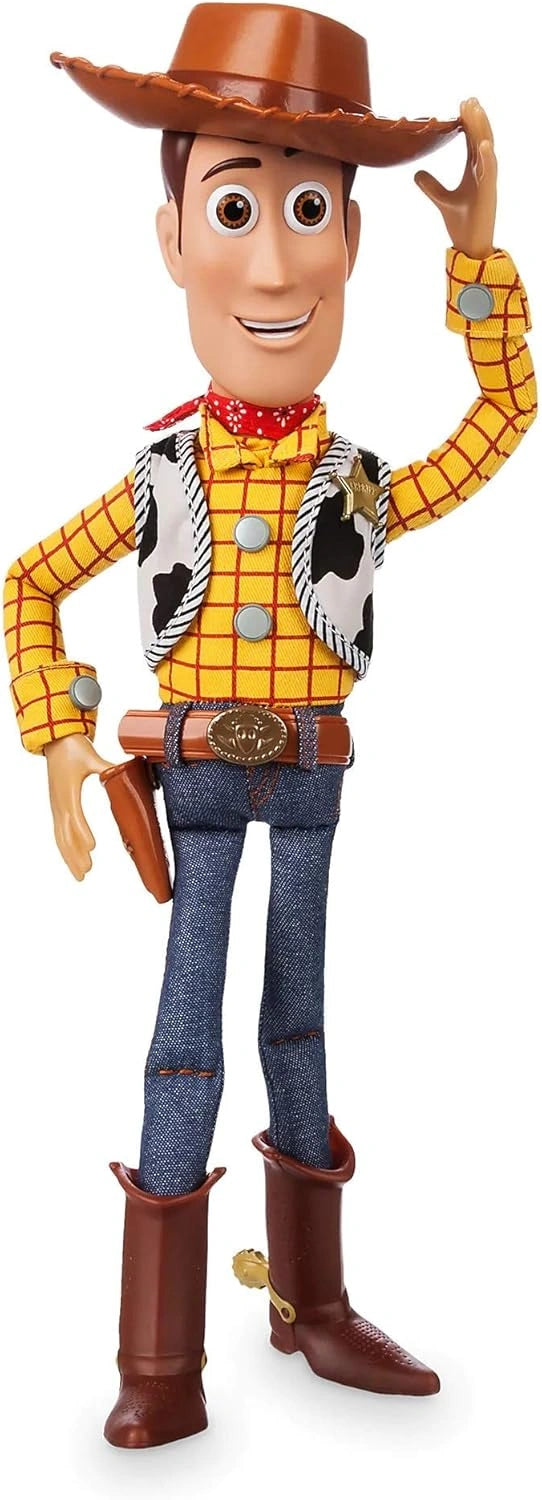 Disney Store Official Sheriff Woody Talking Action Figure from Toy Story, Features Sounds and Phrases from the Movies, Interacts with Other Figures