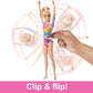 Barbie Gymnastics Doll & Accessories, Playset with Blonde Fashion Doll, C-Clip for Flipping Action, Balance Beam, Warm-Up Suit & More