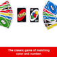 Mattel Games UNO Card Game for Kid, Adult & Family Nights & Parties, Travel & Vacations, Color Blind Accessible & Customizable Deck (Amazon Exclusive)